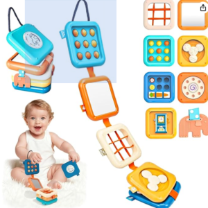 8 in 1 Baby Montessori Motorikwürfel – Lernspielzeug und Sensorisches Lernspielzeug Kinderspielzeug ab 1 Jahr, Fördert Motorik und Kognition – Motorikspielzeug Geschenk Junge & Mädchen